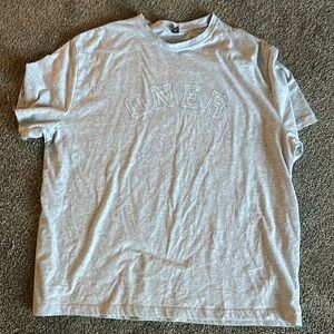 Oner Active - Oversized Tee Varsity Collection | Light Grey Marl